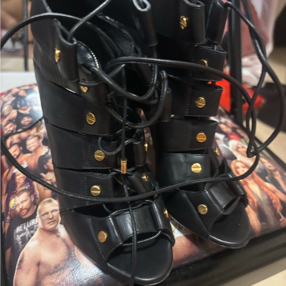 Tom Ford Black Lace Up Boots 37 1/2
